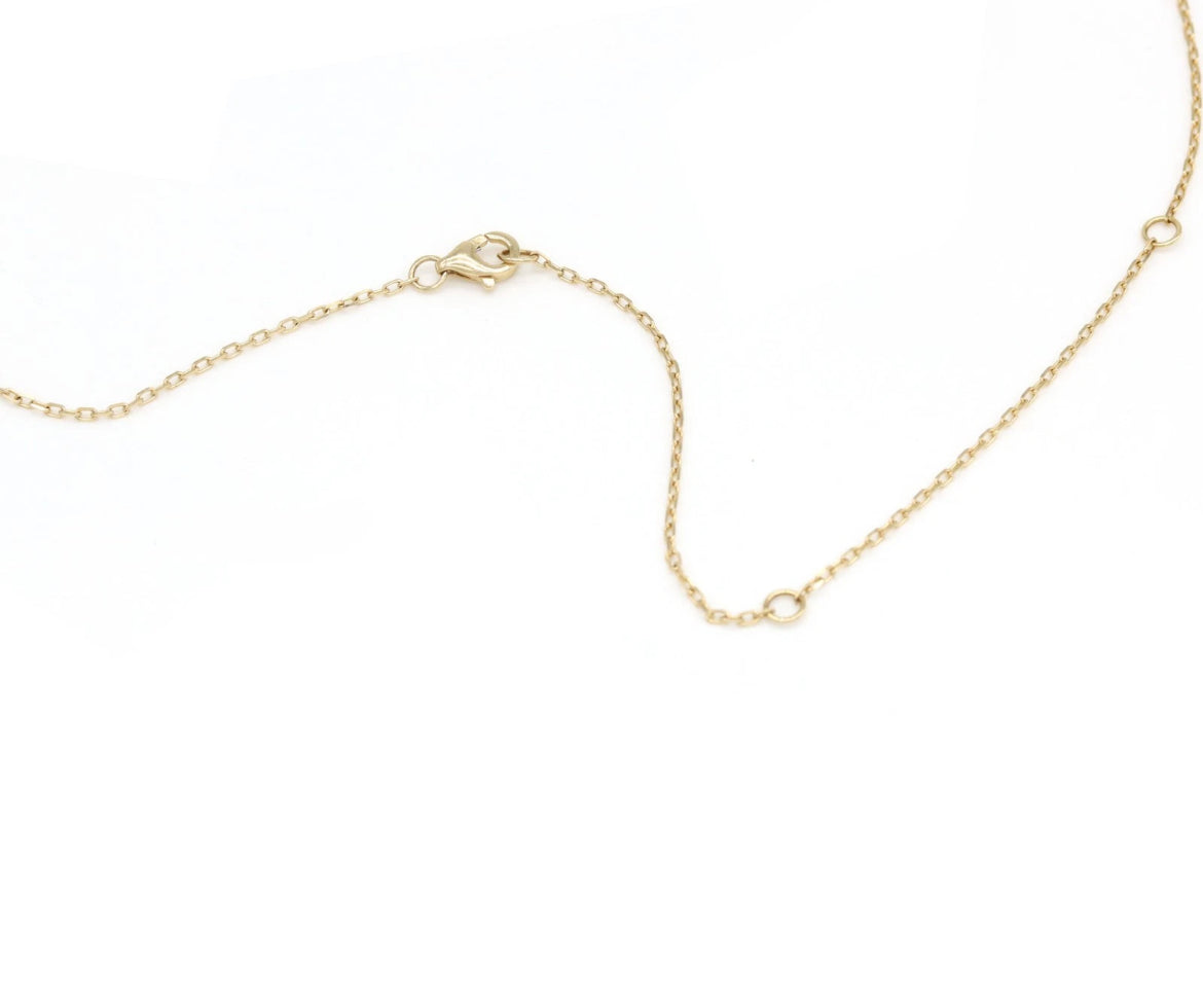 RISE Diamond Necklace - 14K Yellow Gold with Natural Diamonds