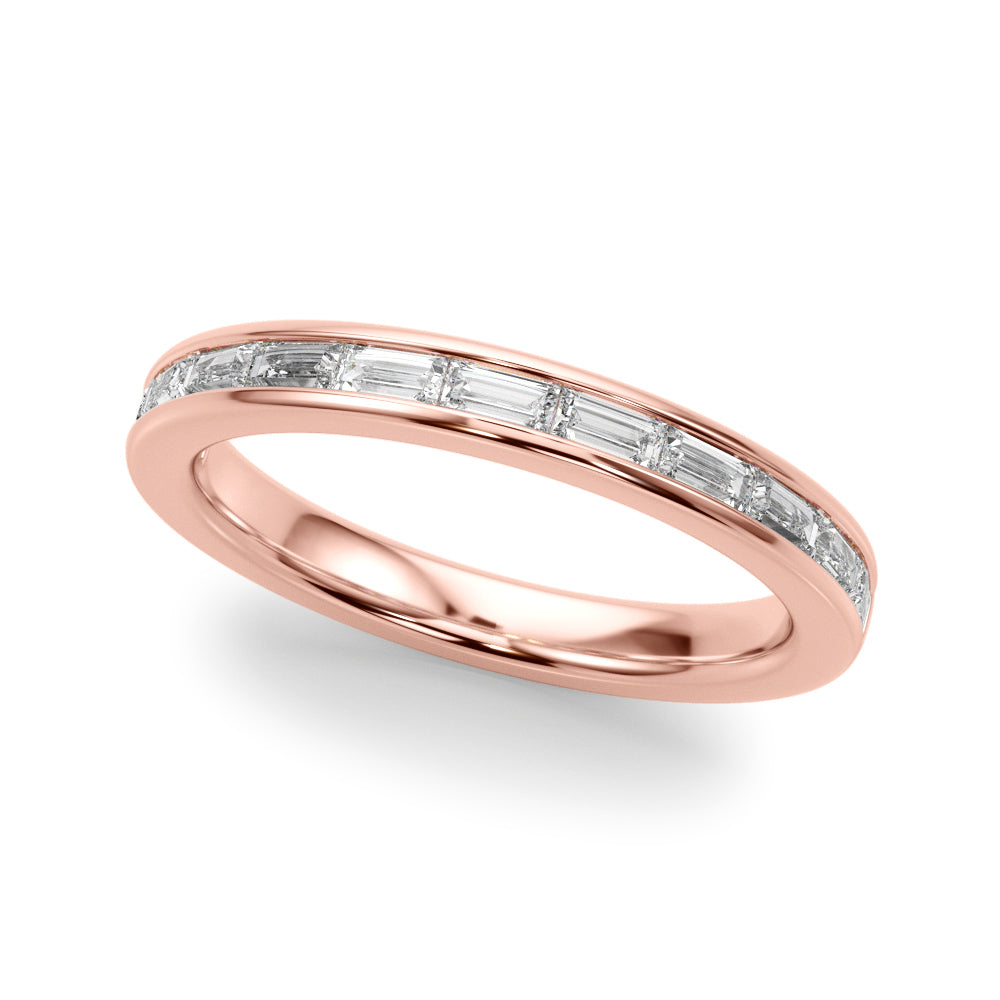 5/8 CT TW Straight Baguette Diamond Channel set Band 14K Gold