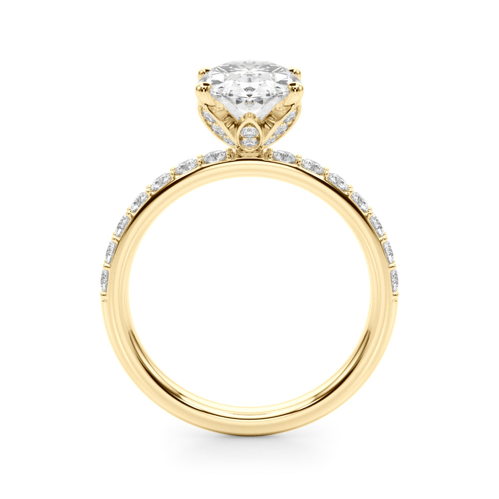 2.00ct Oval Diamond Engagement Ring 14K Gold | E VS IGI Certified | 0.50ct Side Stones | SIMON B JEWELS