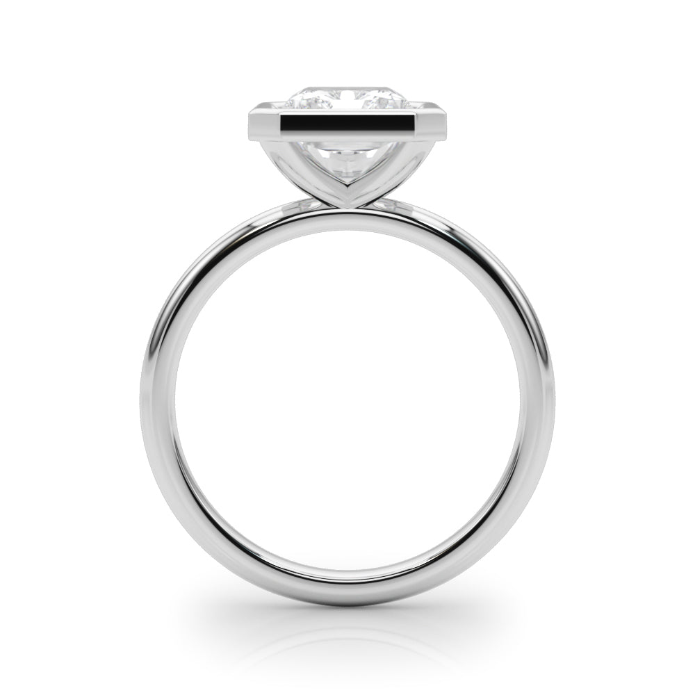 4.00 Carat Radiant-Cut Lab-Grown Diamond Bezel Solitaire Engagement Ring in 14K Gold – IGI Certified
