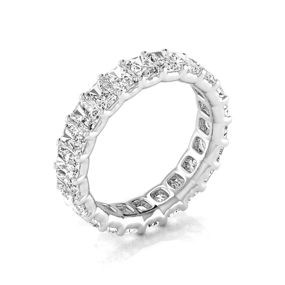 4.50 CTW Radiant-Cut Lab-Grown Diamond Eternity Wedding Band in 14K Gold