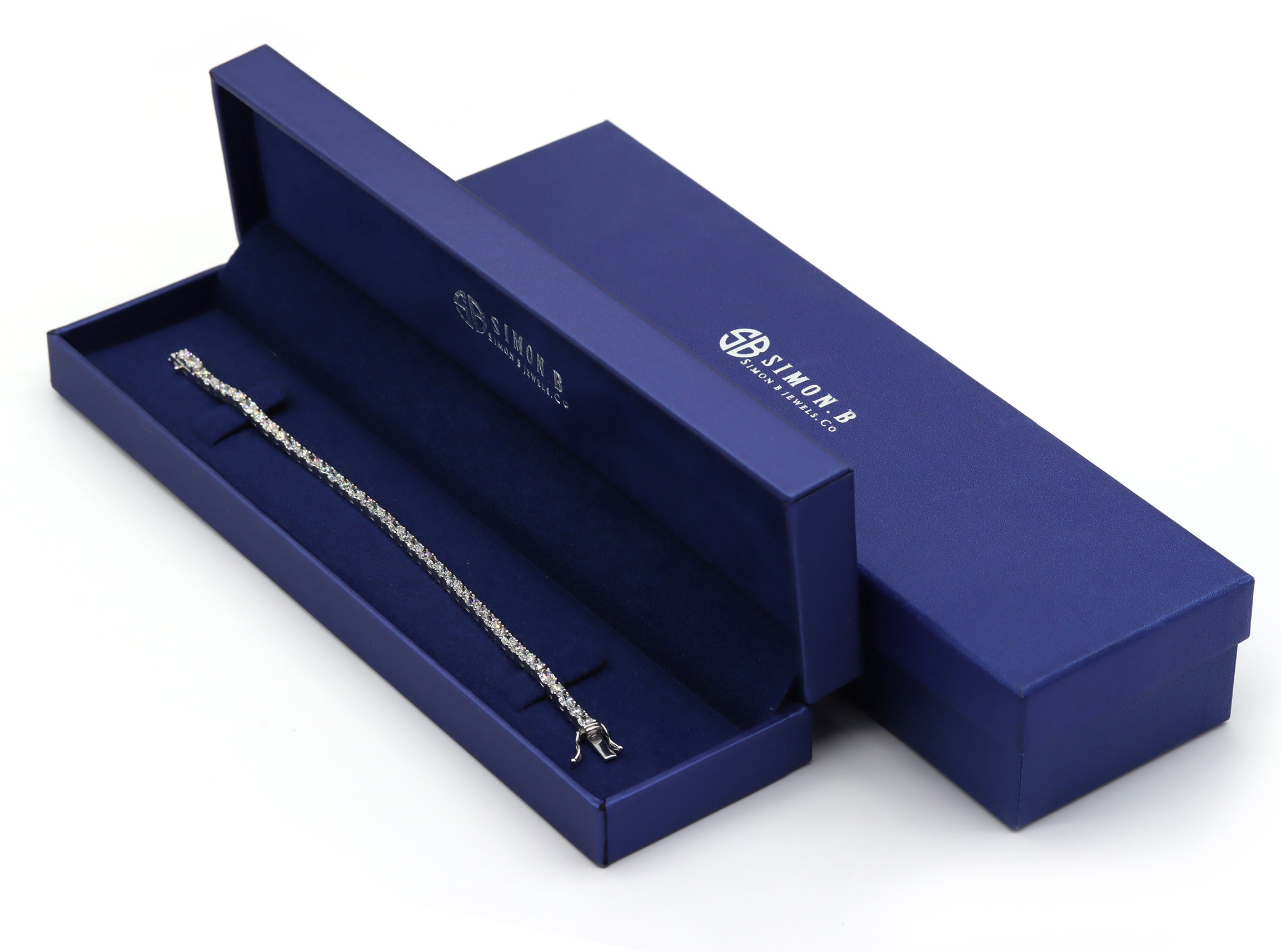 14K White Gold 6.47ct Lab Diamond Tennis Bracelet – Oval & Round Alternating, AGI Certified
