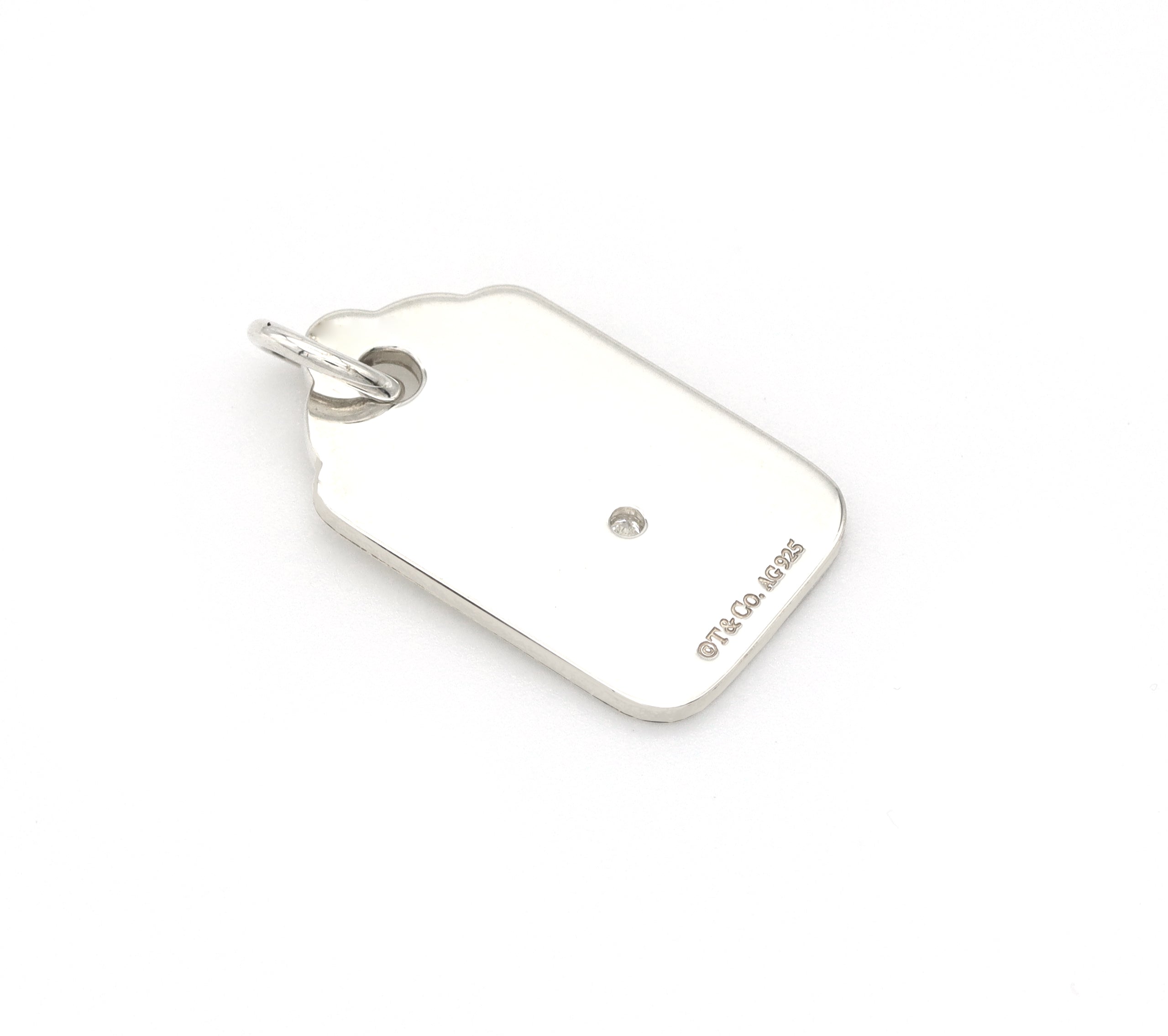 Excellent Authentic Tiffany & Co Diamond BEST Tag Silver Charm
