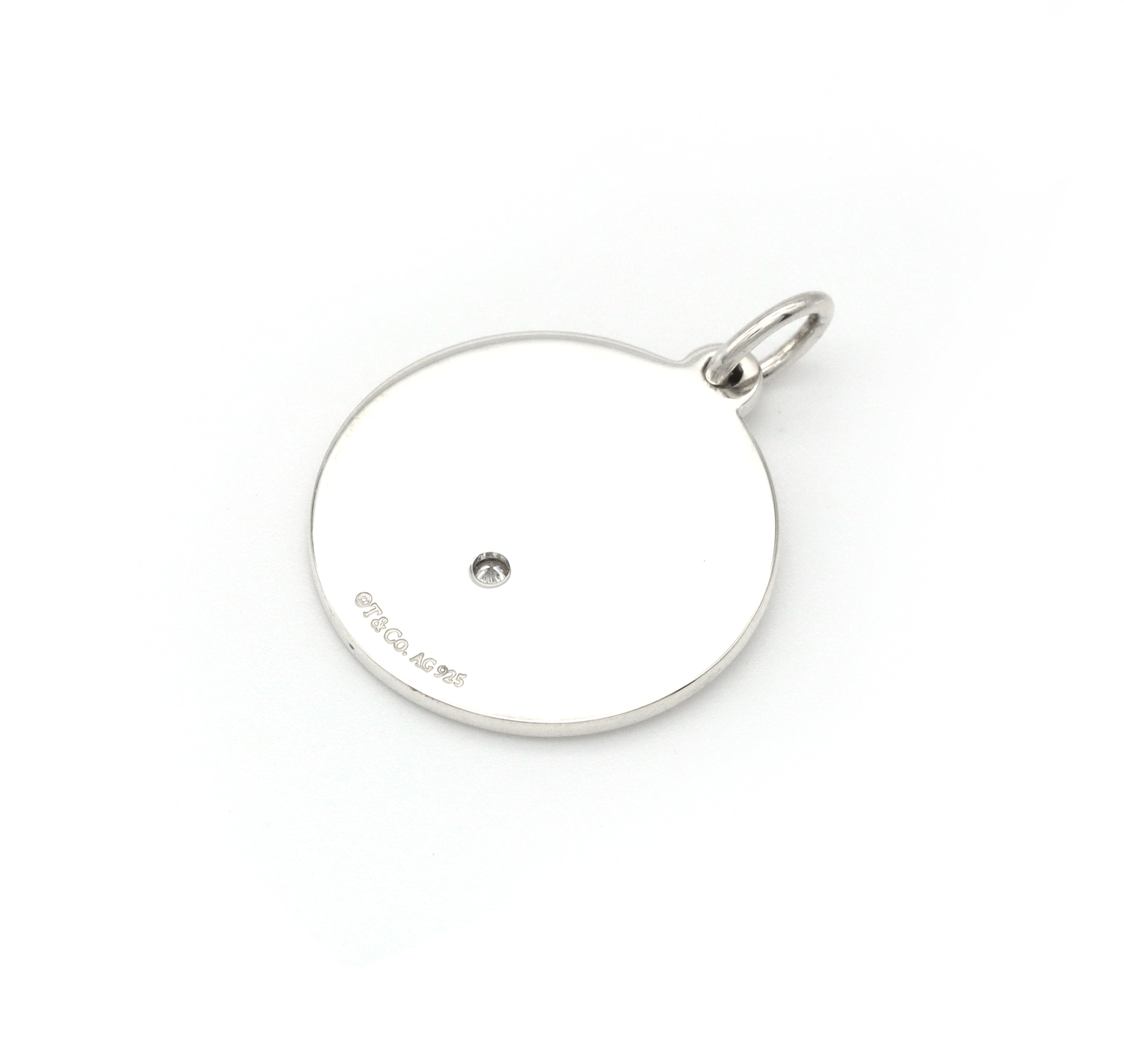 Tiffany & Co. Sterling Silver Good Fortune Diamond Pendant Charm OFFER 'Retired'