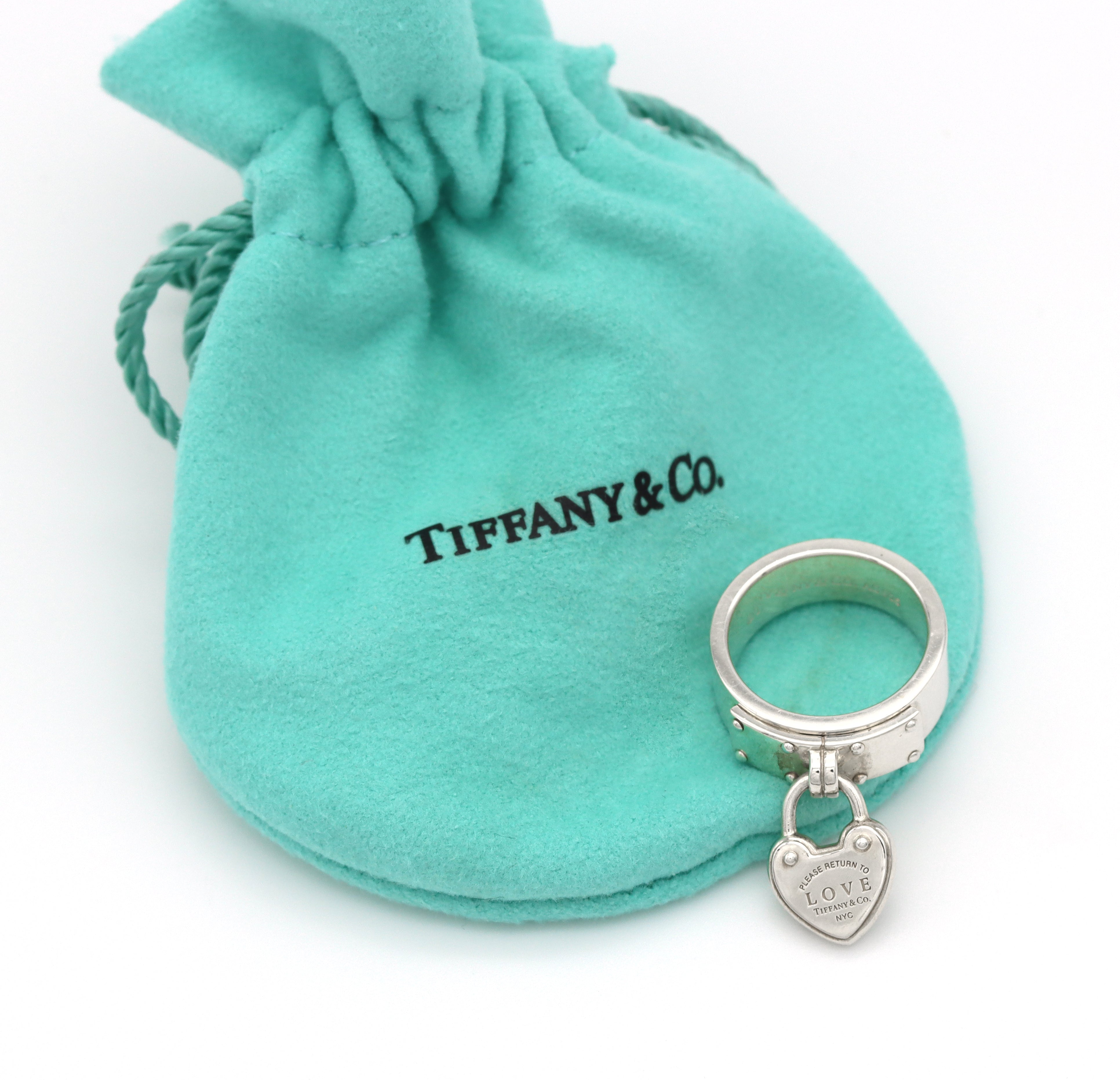 Tiffany & Co. Return To Love Lock Ring 925 Sterling Silver