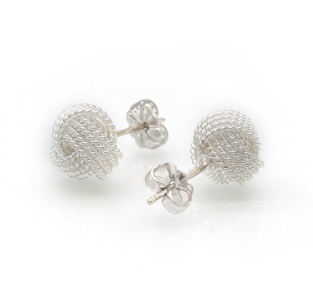 Tiffany & Co. Somerset Twist Knot Earrings Sterling Silver 925