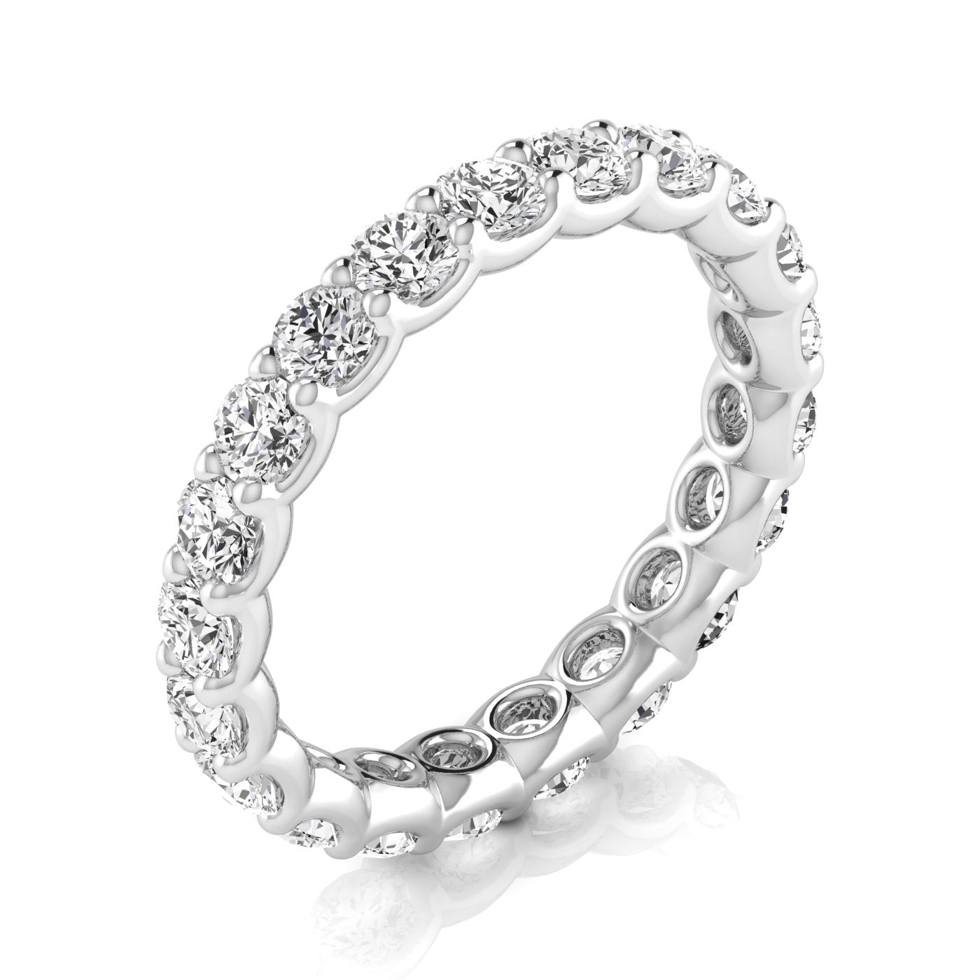 2.20ct Lab Grown Diamond Eternity Band F-VVS Anniversary Ring in 14K Gold