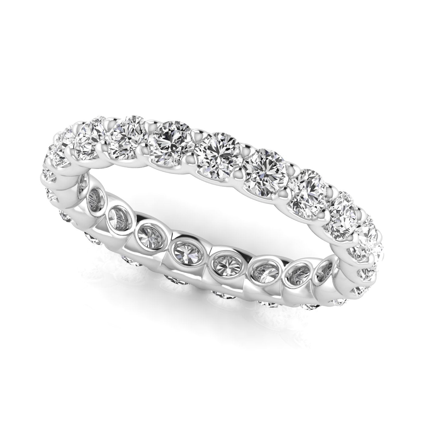 2.20ct Lab Grown Diamond Eternity Band F-VVS Anniversary Ring in 14K Gold