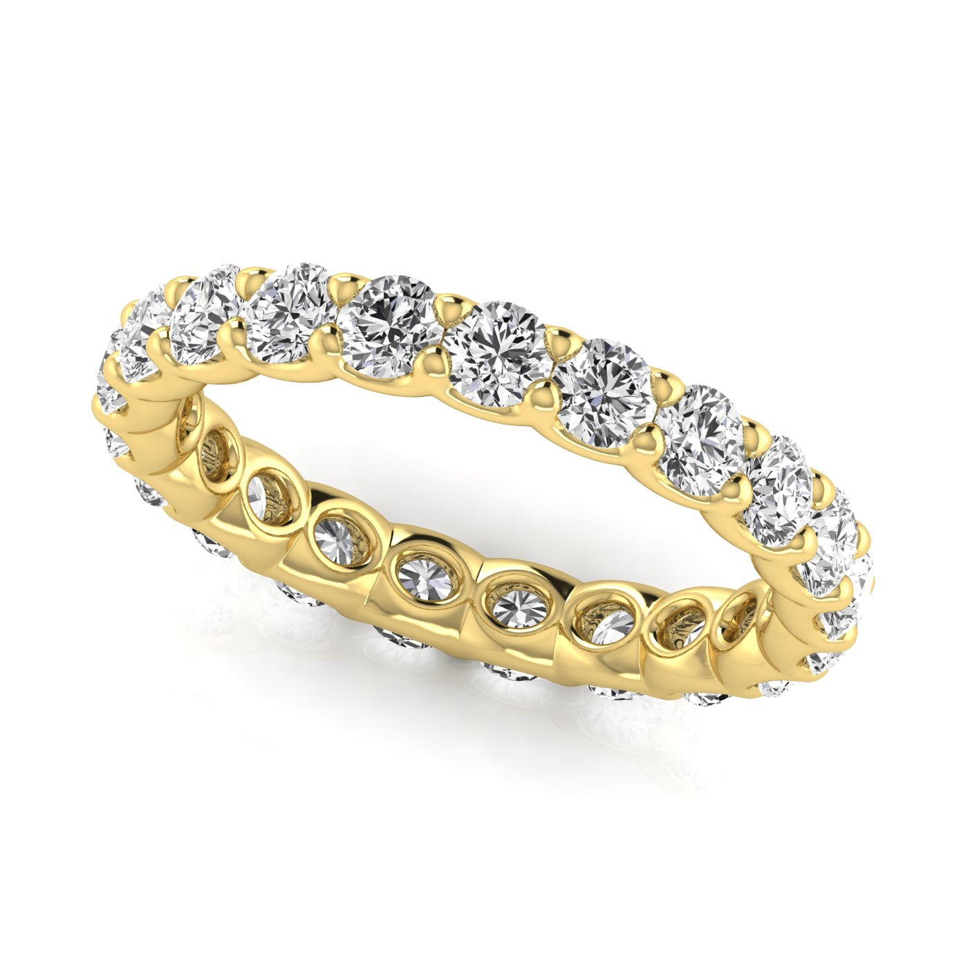 2.20ct Lab Grown Diamond Eternity Band F-VVS Anniversary Ring in 14K Gold