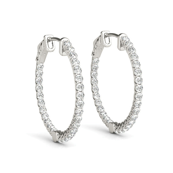 diamond hoop earrings, hoop earrings