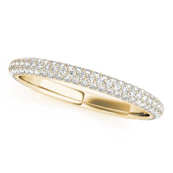 0.50 carat Round cut Micropavé  Diamond Wedding Band Anniversary Ring Set In 14k White Gold - simonbjewels.co