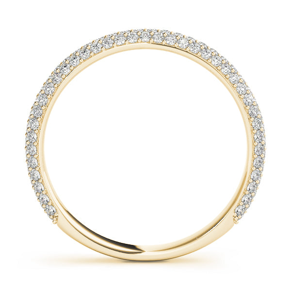 0.50 carat Round cut Micropavé  Diamond Wedding Band Anniversary Ring Set In 14k White Gold - simonbjewels.co