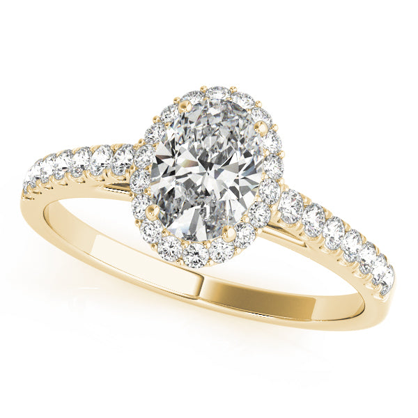 1 1/4 ct tw Oval cut Diamond Oval Engagement Ring in 18K White Gold - simonbjewels.co