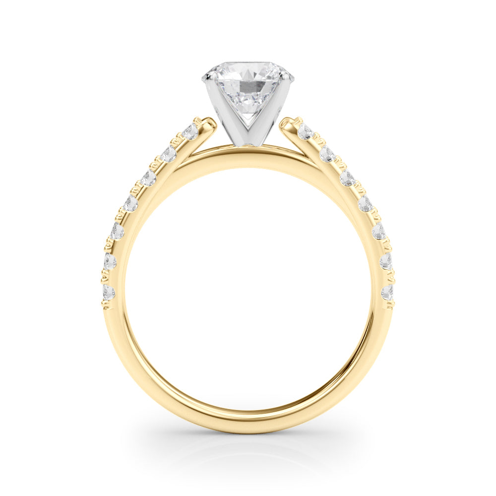 1.50ct Round Brilliant Petite Micropavé Diamond Engagement Ring Setting (0.75ctw) In 18k White Gold - simonbjewels.co