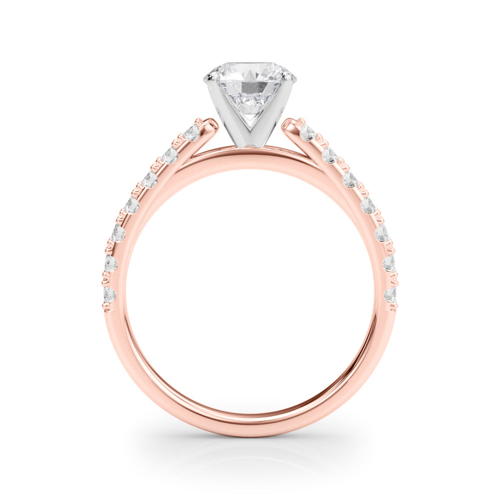 1.50ct Round Brilliant Petite Micropavé Diamond Engagement Ring Setting (0.75ctw) In 18k White Gold - simonbjewels.co