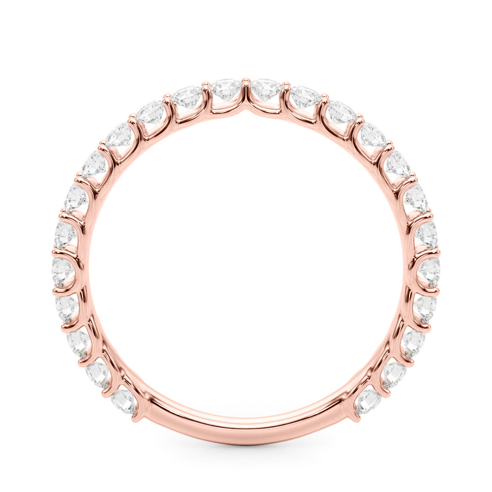 Wedding ring 14k white gold, round cut diamong ring for women