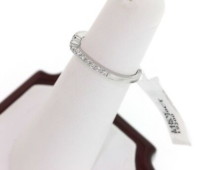 Curved Diamond Wedding Band 1/4 Ct. Minimalist Anniversary Ring 14K white Gold - simonbjewels.co