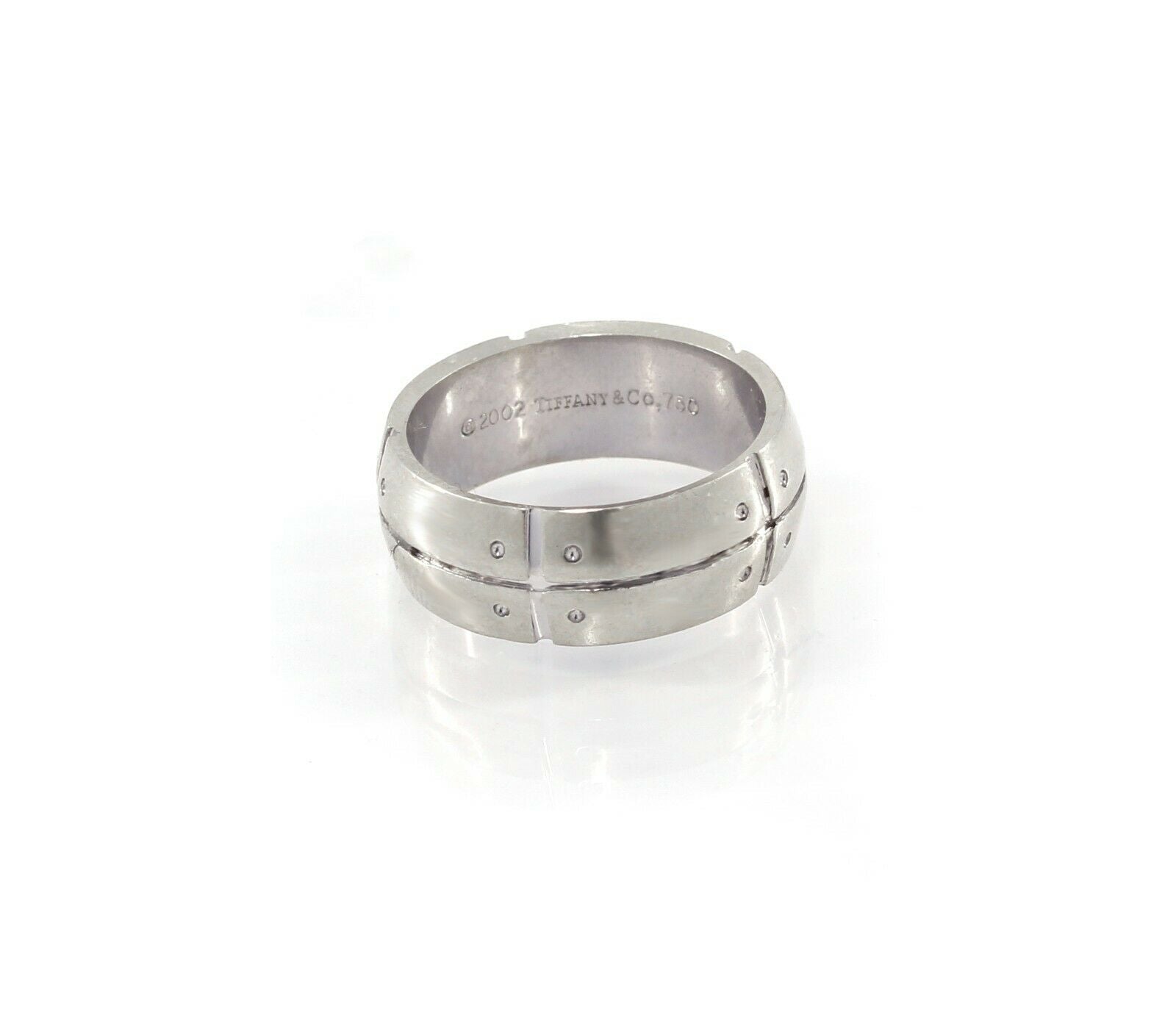 Tiffany & Co Stream America Ring 18k White Gold - Rare Retired size 7 - simonbjewels.co