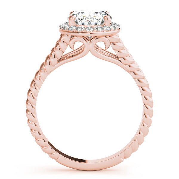 2.00 ct tw Oval cut Halo Diamond Engagement Ring Setting (1/2 ct tw) In 18k White Gold - simonbjewels.co