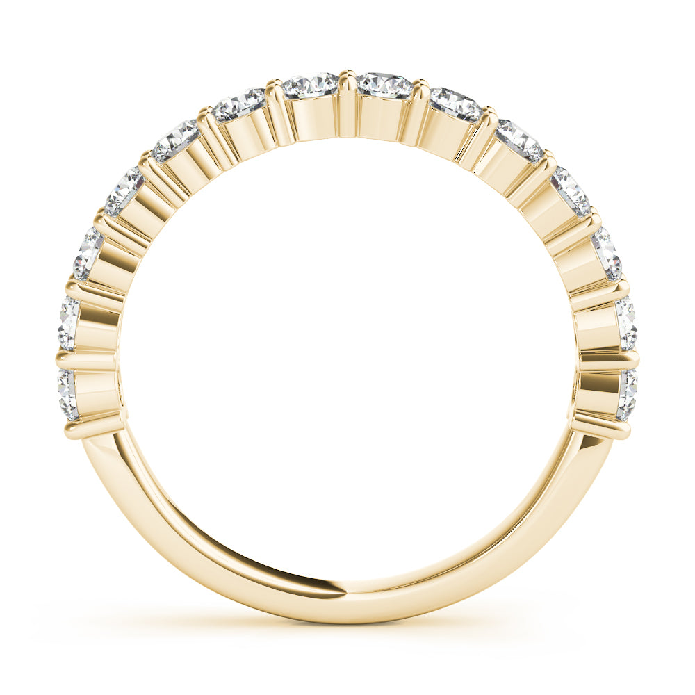 1.00 ct tw Round cut Diamond Wedding Band Anniversary Ring set in 14k White Gold - simonbjewels.co