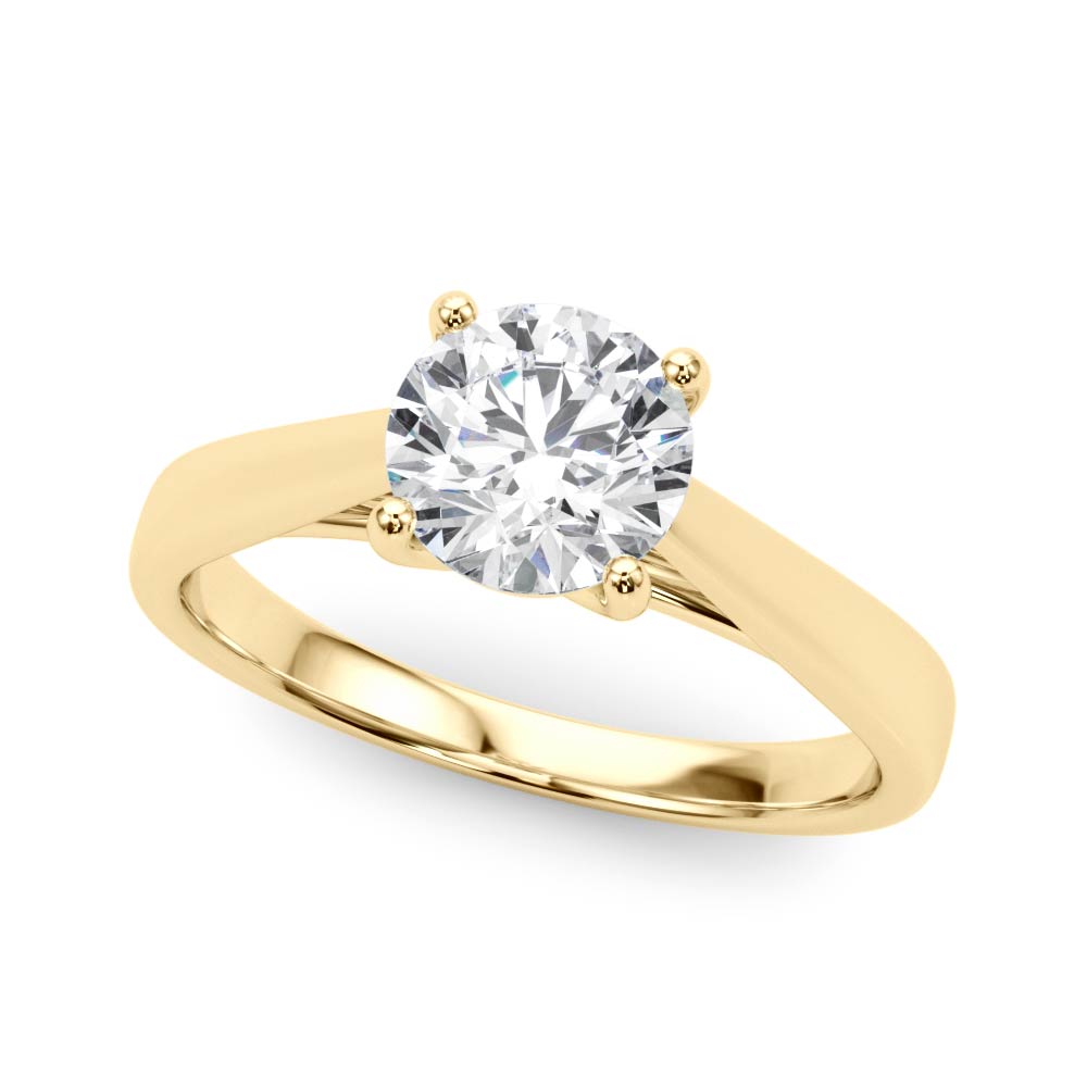 1.78 Round cut Solitaire Trellis Diamond Engagement Ring Setting In 14k Gold - simonbjewels.co