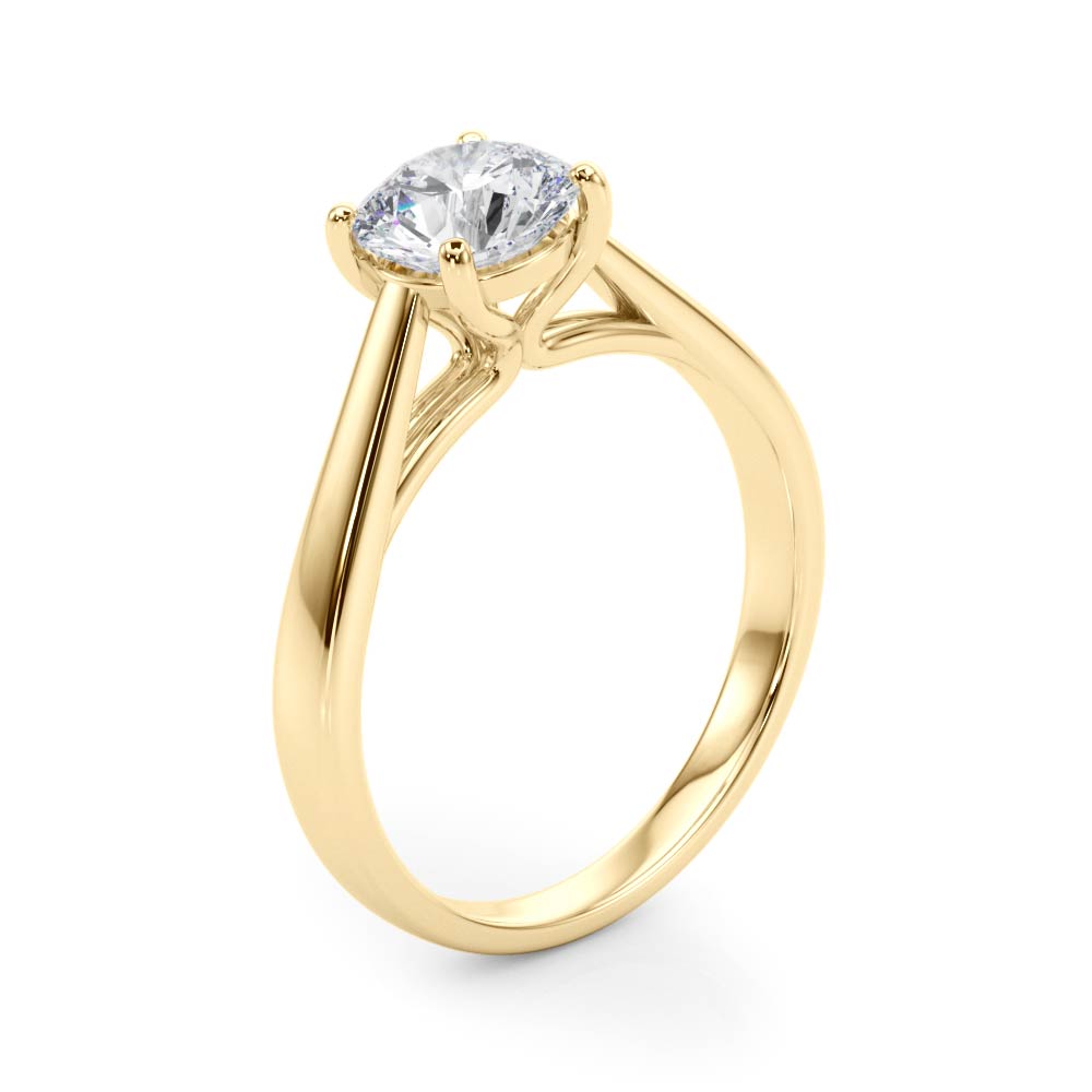 1.78 Round cut Solitaire Trellis Diamond Engagement Ring Setting In 14k Gold - simonbjewels.co