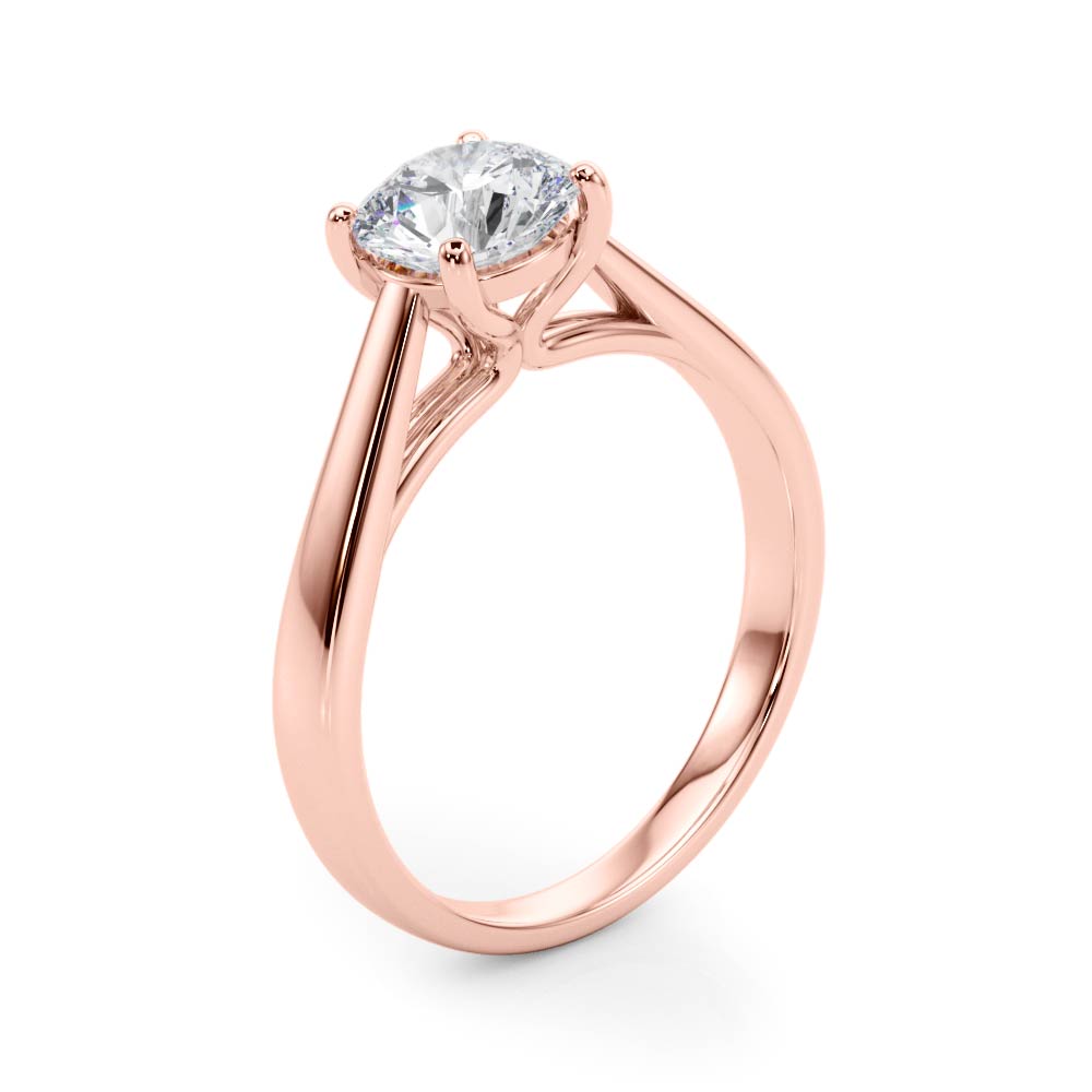 1.78 Round cut Solitaire Trellis Diamond Engagement Ring Setting In 14k Gold - simonbjewels.co
