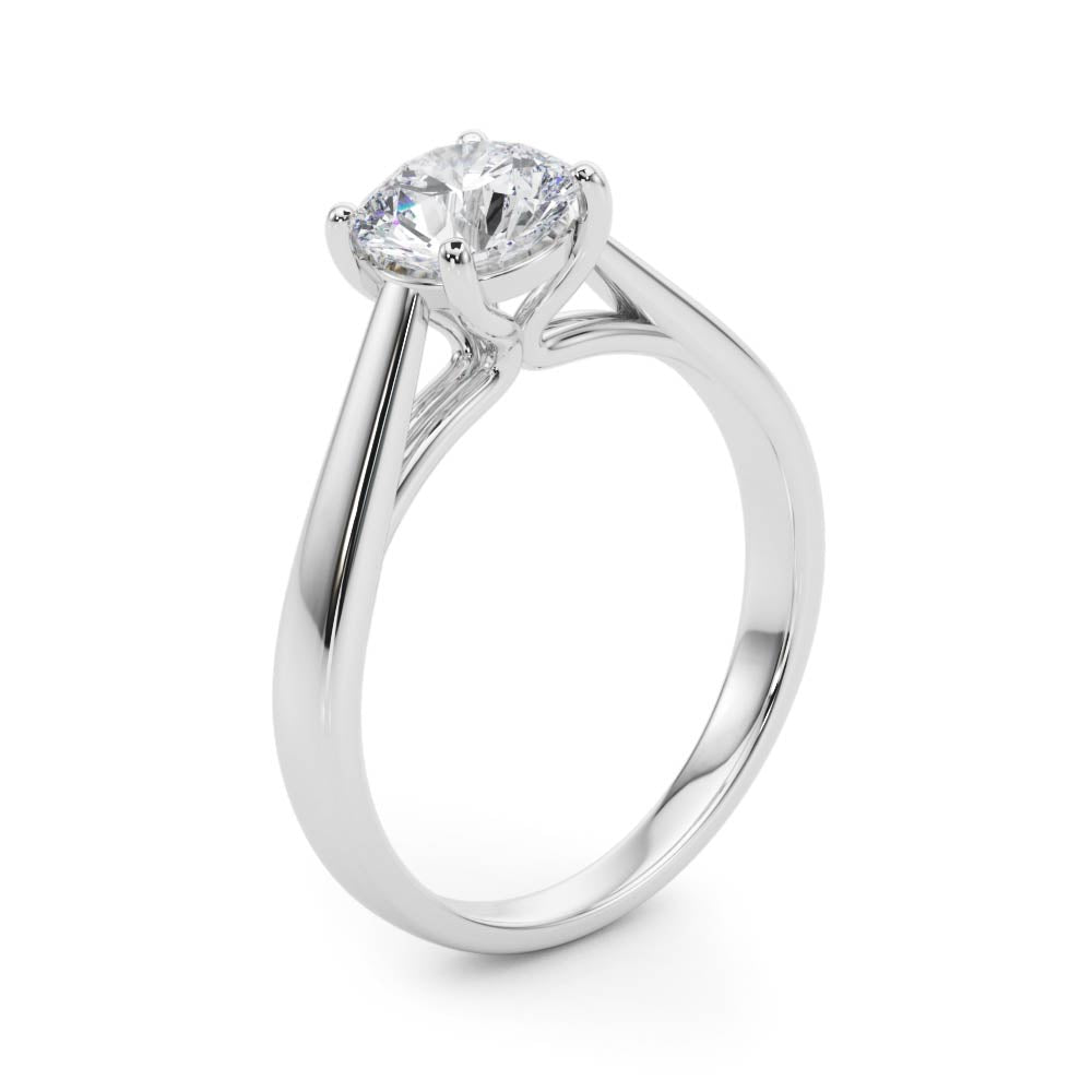 1.78 Round cut Solitaire Trellis Diamond Engagement Ring Setting In 14k Gold - simonbjewels.co