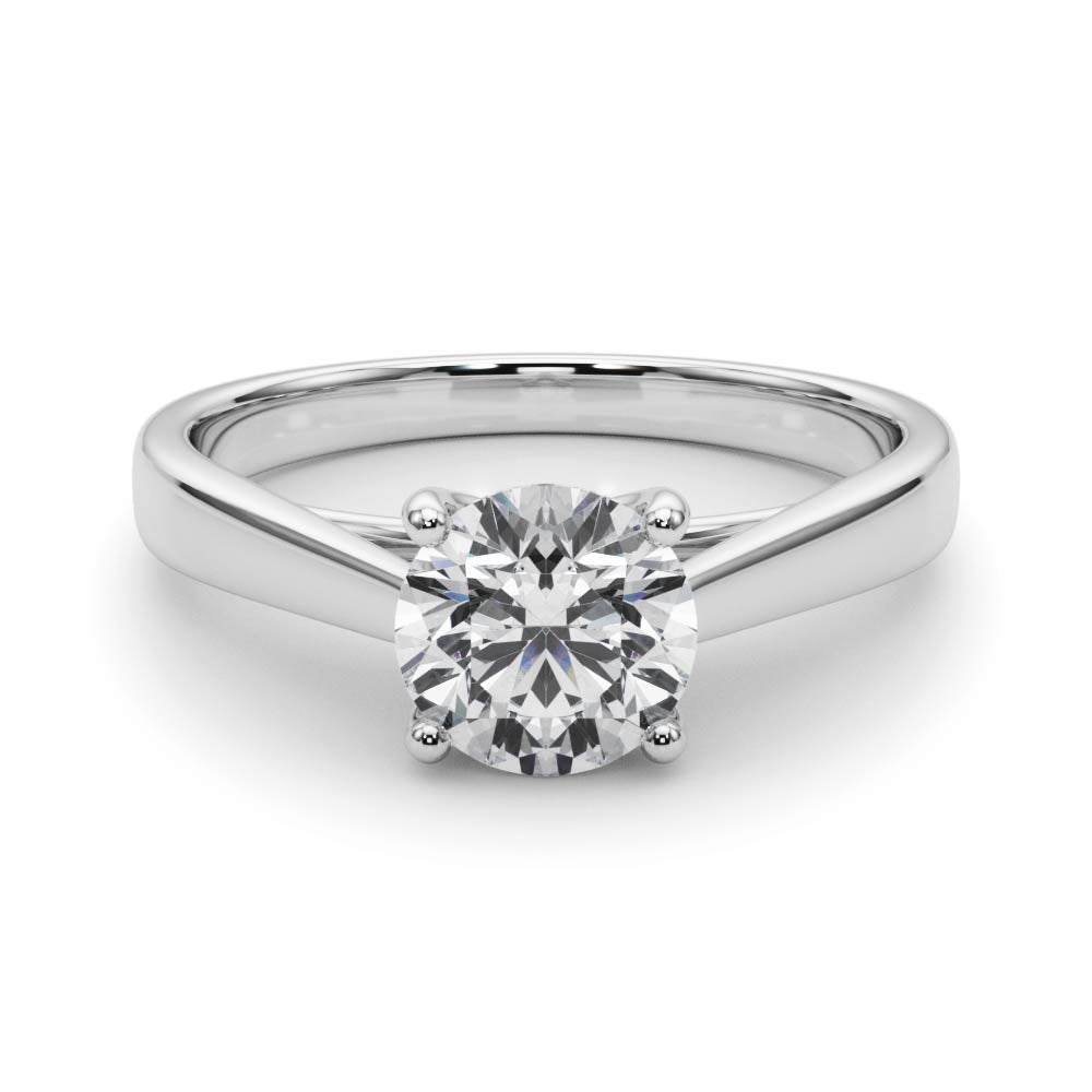 1.78 Round cut Solitaire Trellis Diamond Engagement Ring Setting In 14k Gold - simonbjewels.co