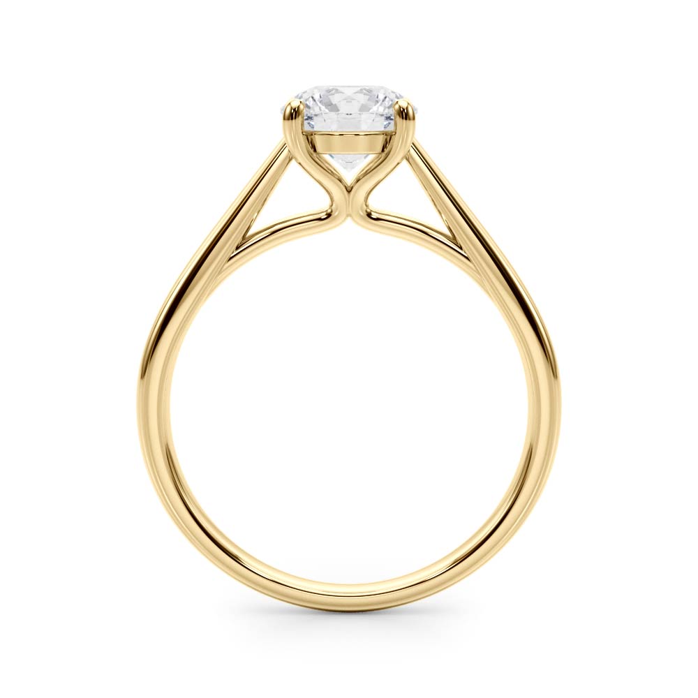 1.78 Round cut Solitaire Trellis Diamond Engagement Ring Setting In 14k Gold - simonbjewels.co