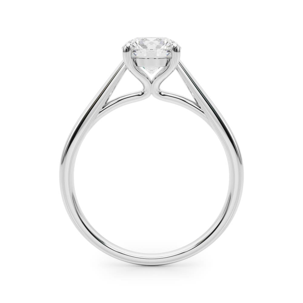 1.78 Round cut Solitaire Trellis Diamond Engagement Ring Setting In 14k Gold - simonbjewels.co