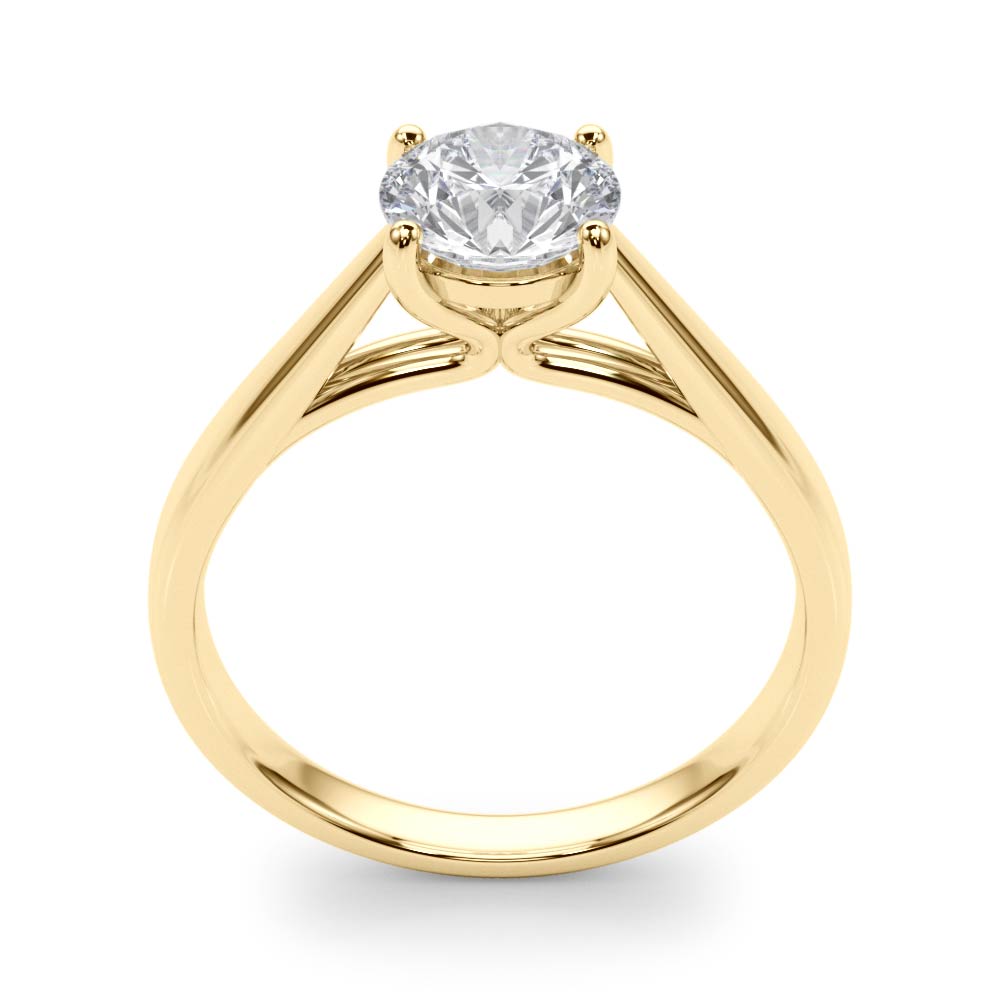 1.78 Round cut Solitaire Trellis Diamond Engagement Ring Setting In 14k Gold - simonbjewels.co