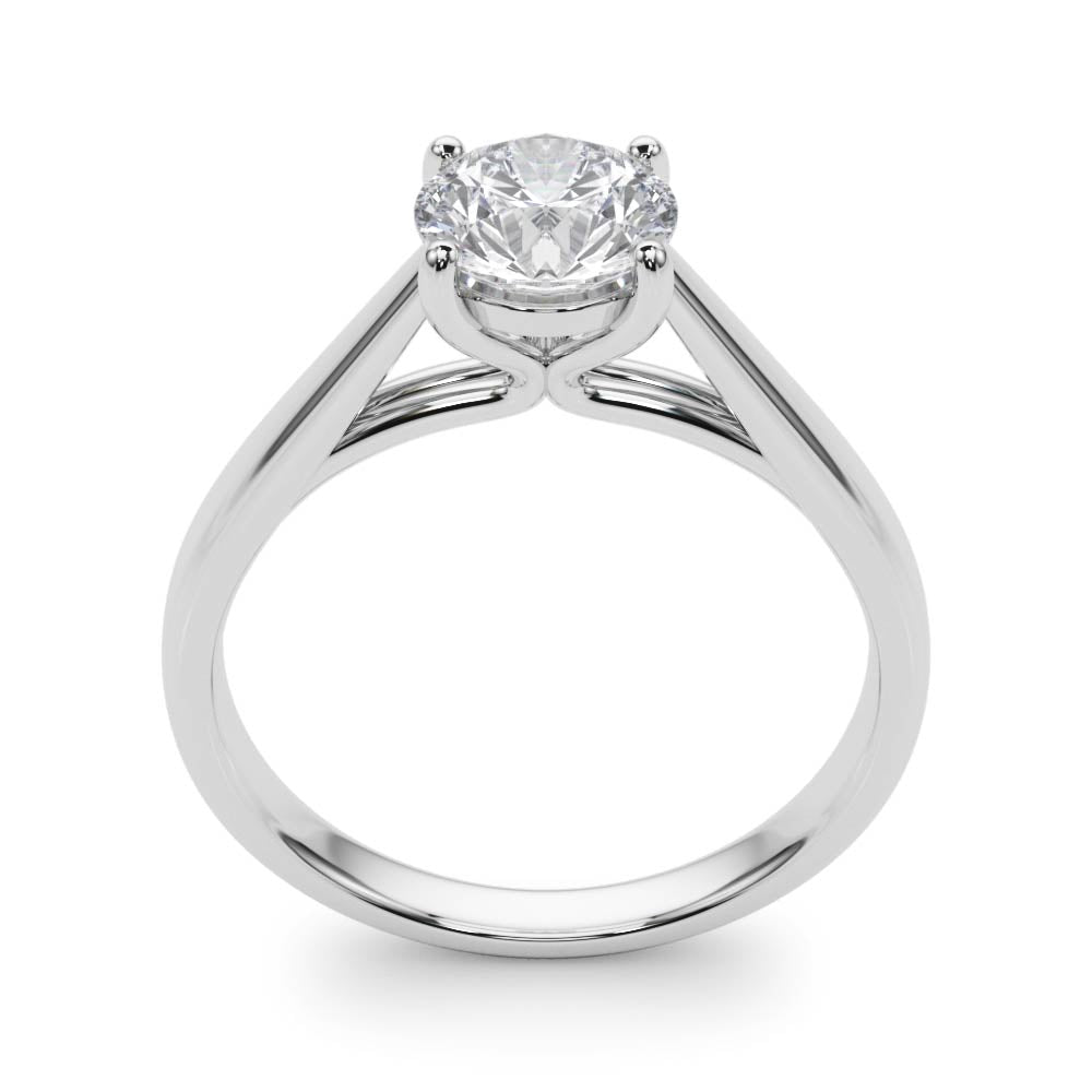1.78 Round cut Solitaire Trellis Diamond Engagement Ring Setting In 14k Gold - simonbjewels.co