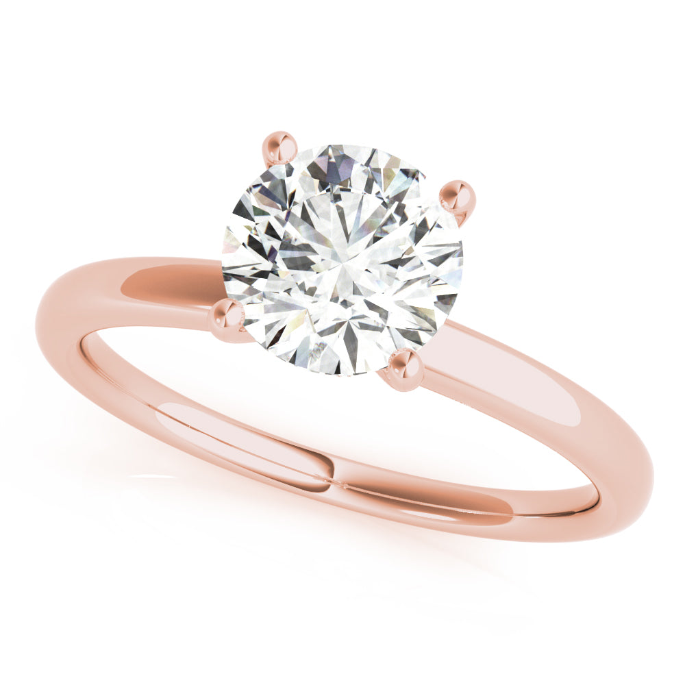1.50 ct tw Round cut Diamond Solitaire Engagement Ring Setting In 14k White Gold - simonbjewels.co