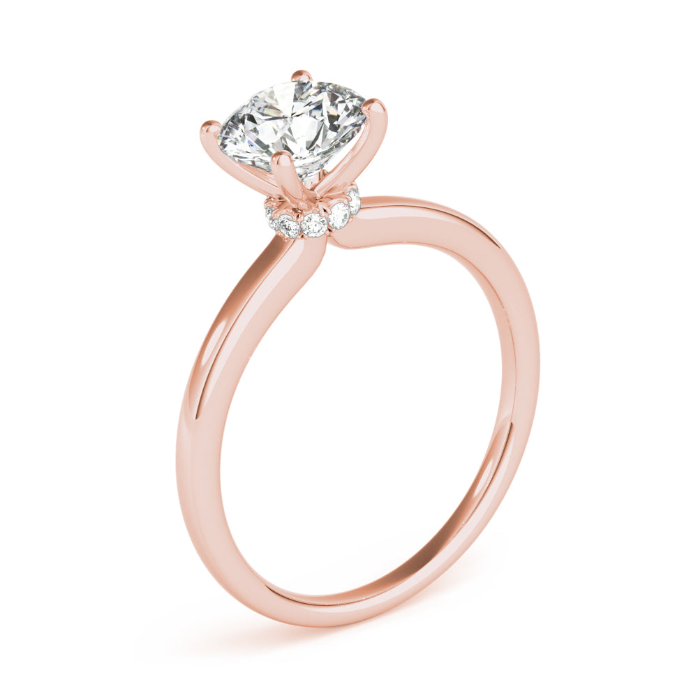 1.50 ct tw Round cut Diamond Solitaire Engagement Ring Setting In 14k White Gold - simonbjewels.co