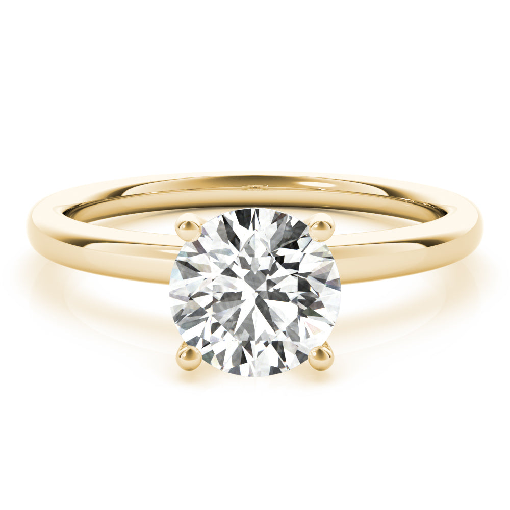 1.50 ct tw Round cut Diamond Solitaire Engagement Ring Setting In 14k White Gold - simonbjewels.co