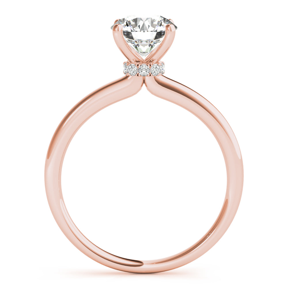 1.50 ct tw Round cut Diamond Solitaire Engagement Ring Setting In 14k White Gold - simonbjewels.co