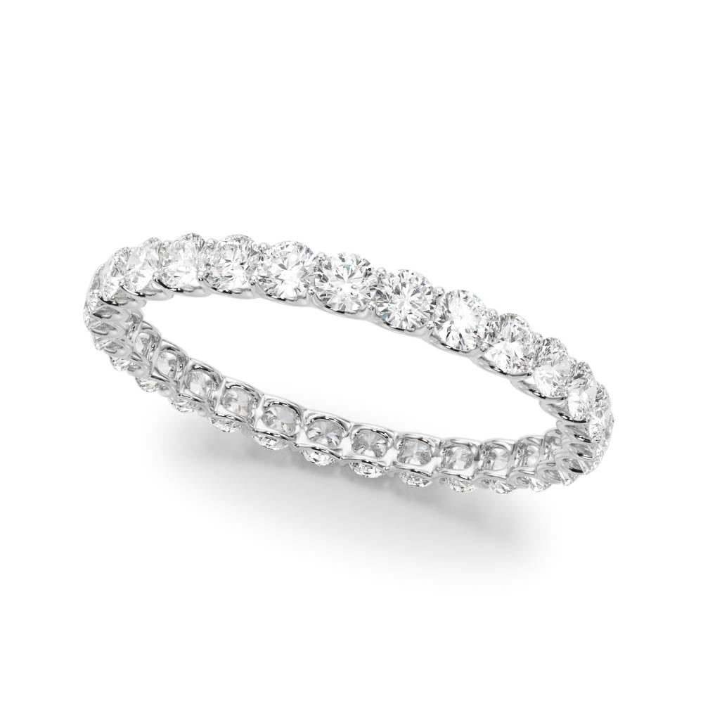 1.50 Carat Round Diamond U-Prong Eternity Wedding Band Anniversary Ring in 14k Gold - simonbjewels.co