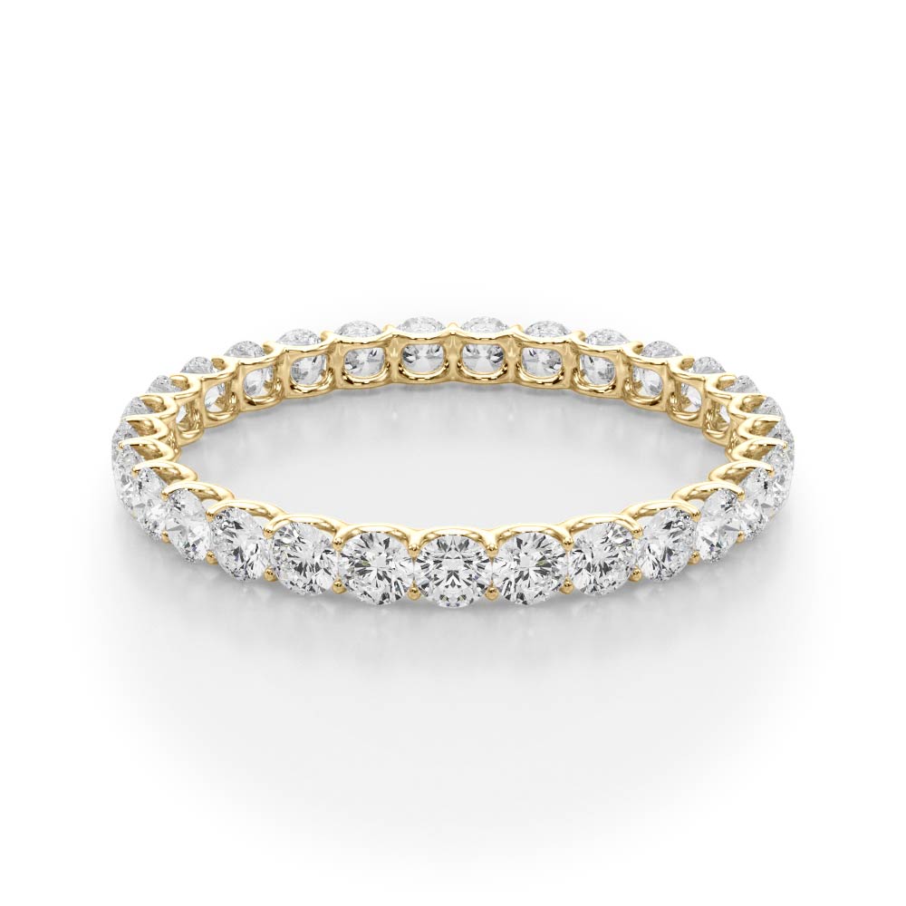 1.50 Carat Round Diamond U-Prong Eternity Wedding Band Anniversary Ring in 14k Gold - simonbjewels.co
