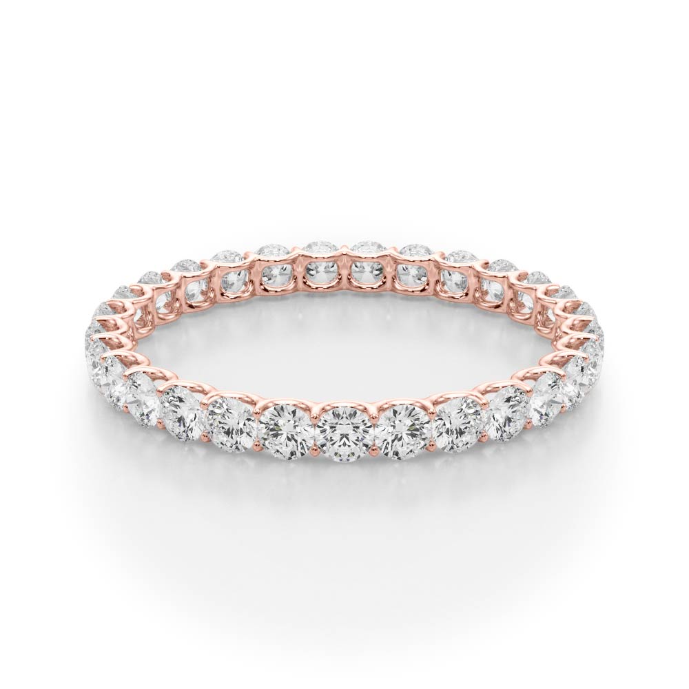 1.50 Carat Round Diamond U-Prong Eternity Wedding Band Anniversary Ring in 14k Gold - simonbjewels.co