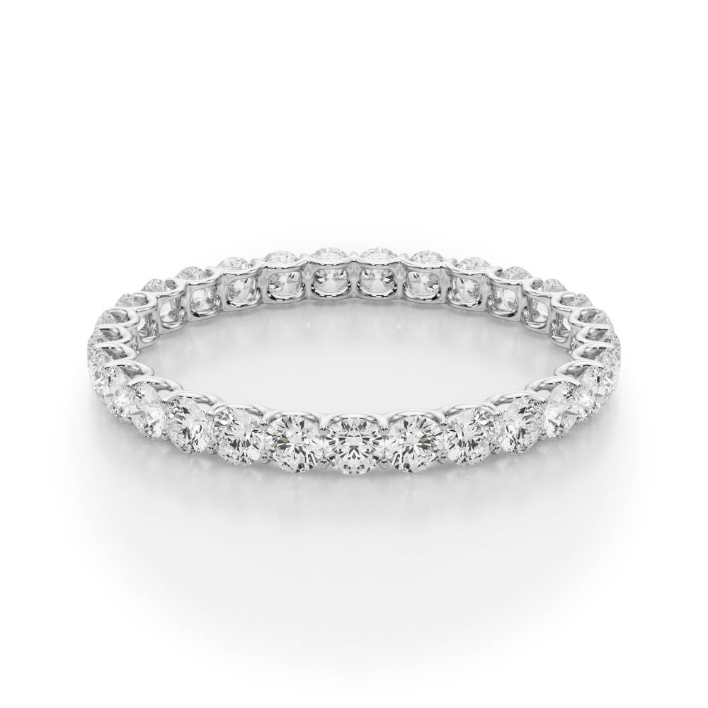 1.50 Carat Round Diamond U-Prong Eternity Wedding Band Anniversary Ring in 14k Gold - simonbjewels.co