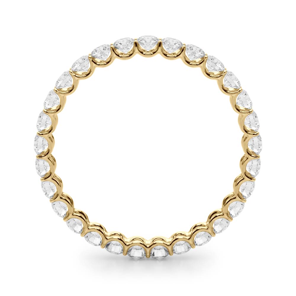 1.50 Carat Round Diamond U-Prong Eternity Wedding Band Anniversary Ring in 14k Gold - simonbjewels.co