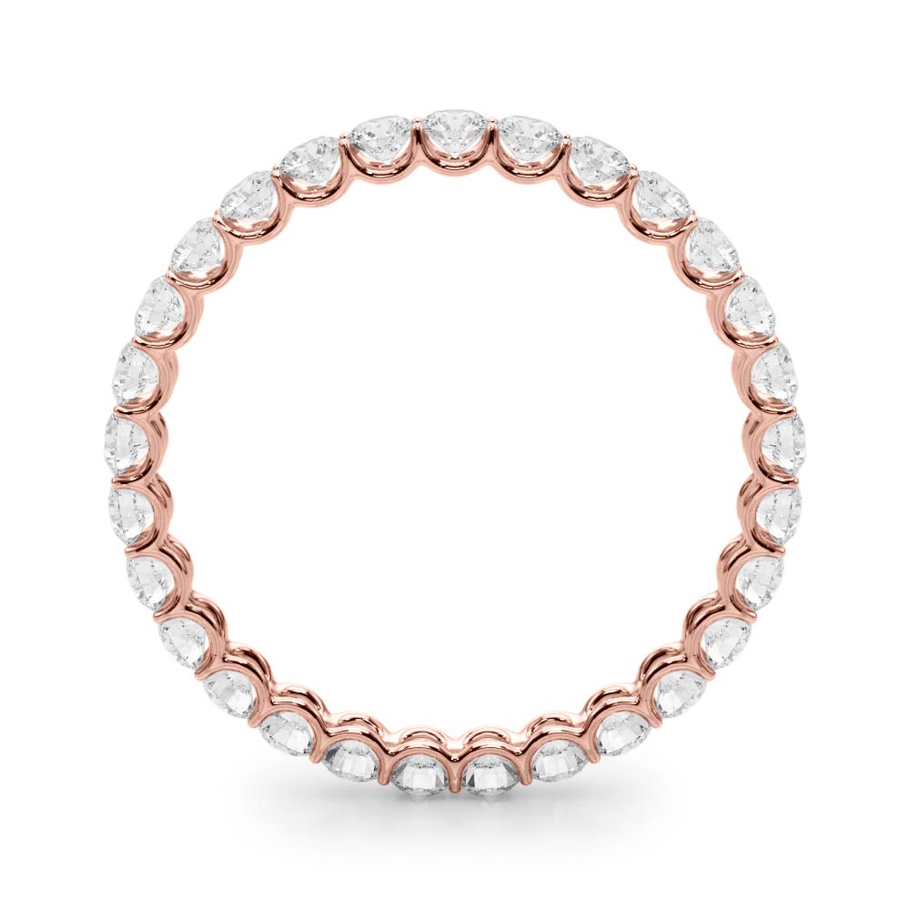1.50 Carat Round Diamond U-Prong Eternity Wedding Band Anniversary Ring in 14k Gold - simonbjewels.co