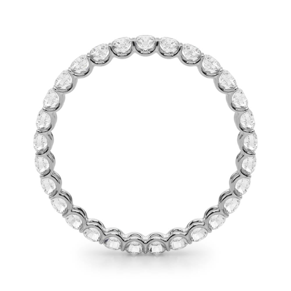 1.50 Carat Round Diamond U-Prong Eternity Wedding Band Anniversary Ring in 14k Gold - simonbjewels.co