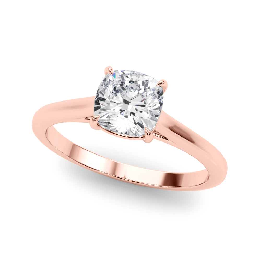 1.50 ct tw Cushion cut Diamond Solitaire Engagement Ring Setting In 14k White Gold - simonbjewels.co