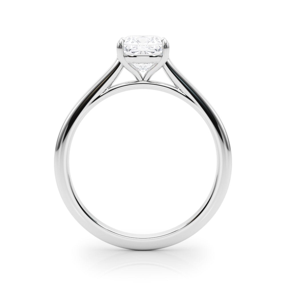 1.50 ct tw Cushion cut Diamond Solitaire Engagement Ring Setting In 14k White Gold - simonbjewels.co