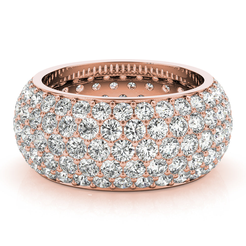 5.00 Carat Round Diamond Pave Eternity Wedding Band Anniversary Ring set in 18k Gold - simonbjewels.co