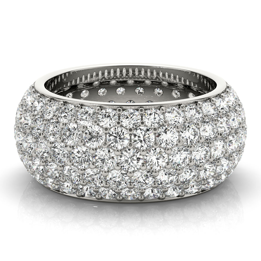 5.00 Carat Round Diamond Pave Eternity Wedding Band Anniversary Ring set in 18k Gold - simonbjewels.co