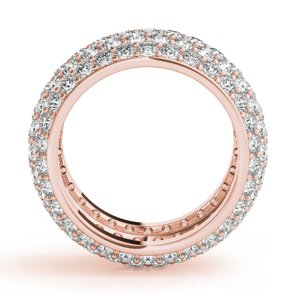 5.00 Carat Round Diamond Pave Eternity Wedding Band Anniversary Ring set in 18k Gold - simonbjewels.co