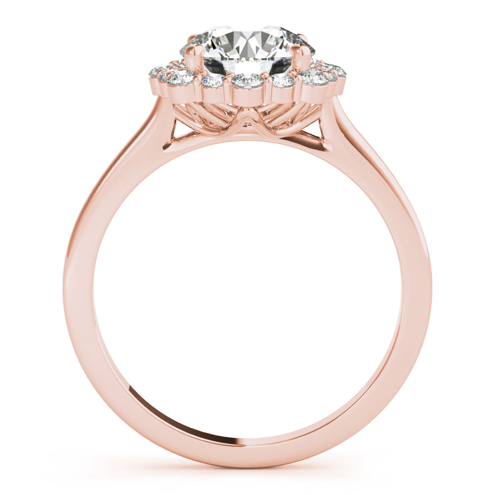 1.75ct Cushion cut Diamond Halo Engagement Ring Setting In 14k White Gold - simonbjewels.co